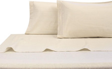 Luxury King Chambray Flannel Sheet Set in Abalone -