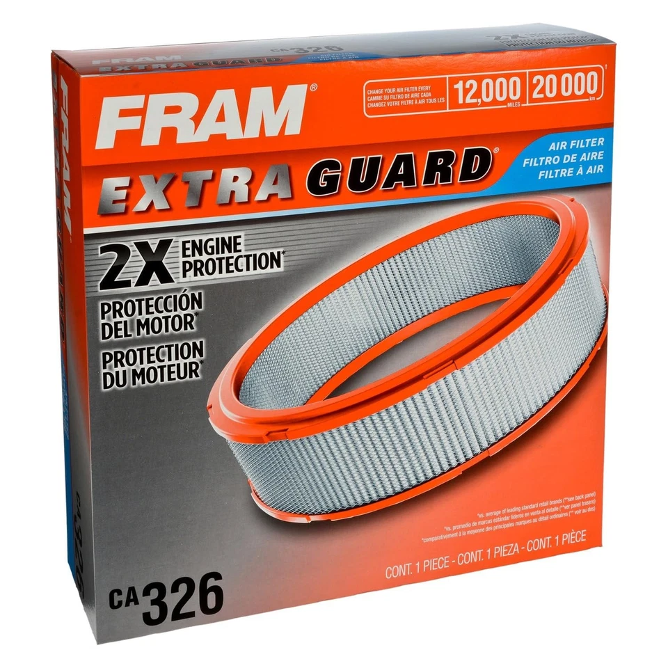 Filtro de aire plastisol redondo protector extra FRAM CA326 Foto 3 de 3