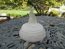 RIN TIN TIN DOG FROSTED POWDER JAR, TRINKET BOX GERMAN SHEPARD