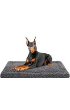 Washable Dog Bed Mat Reversible Dog Crate Pad Soft Fluffy Pet Kennel Beds Dog...