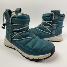 The North Face Boots Womens Size 9 Blue Faux Fur Winter Snow NF0A4AZG Thermoball