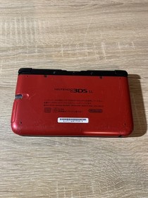 7241 Nintendo 3DS LL Red Black Good Condition TESTED