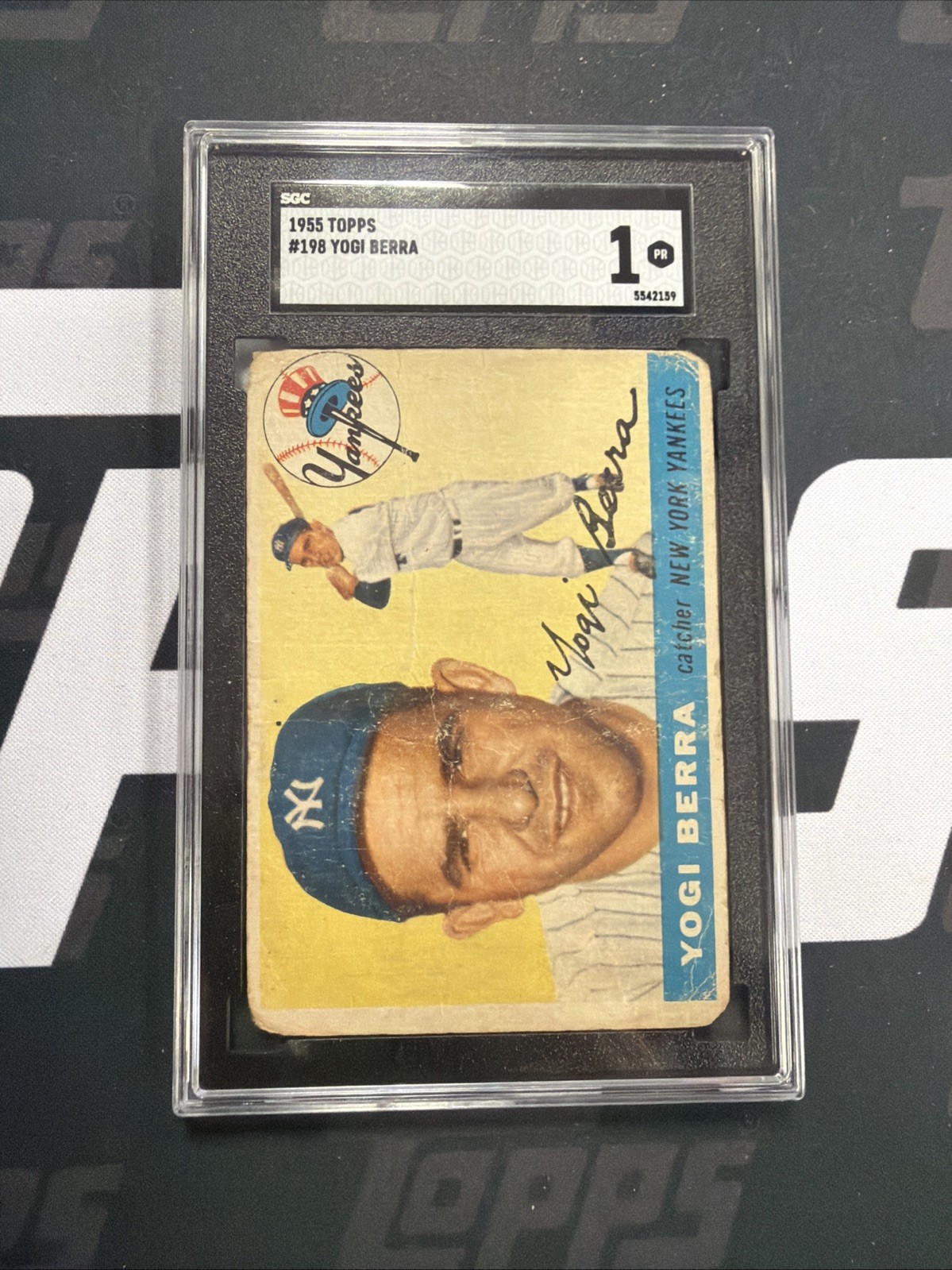 1955 Topps Baseball Yogi Berra #198 SGC 1 YANKEES