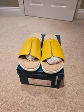 hotter yellow leather sandals, brand new in box, never worn
