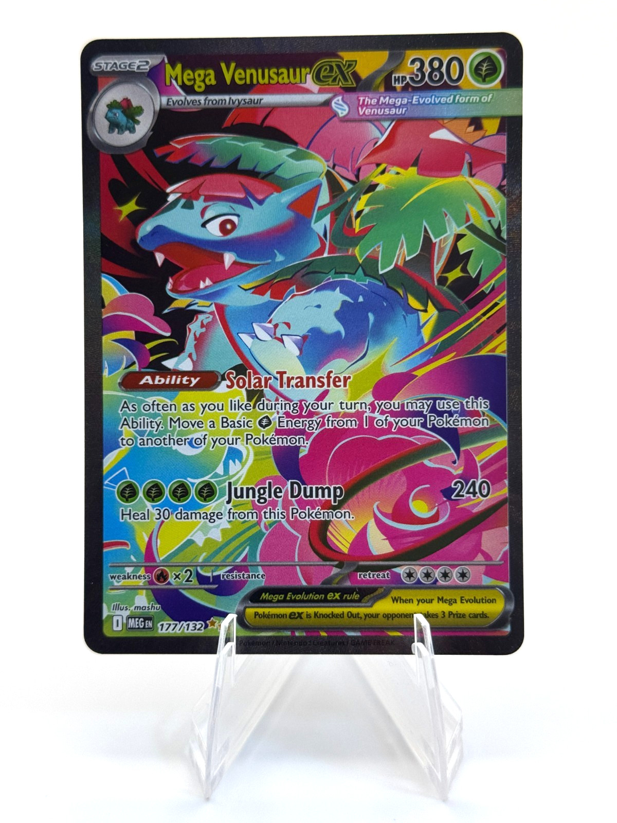 Pokemon Mega Venusaur ex 177/132 Special Illustration Rare Mega Evolution NM