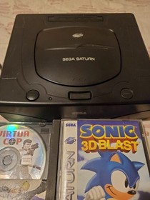Sega Saturn MK-80000 Video Game Console Bundle with 1 Controller 3 Games tested