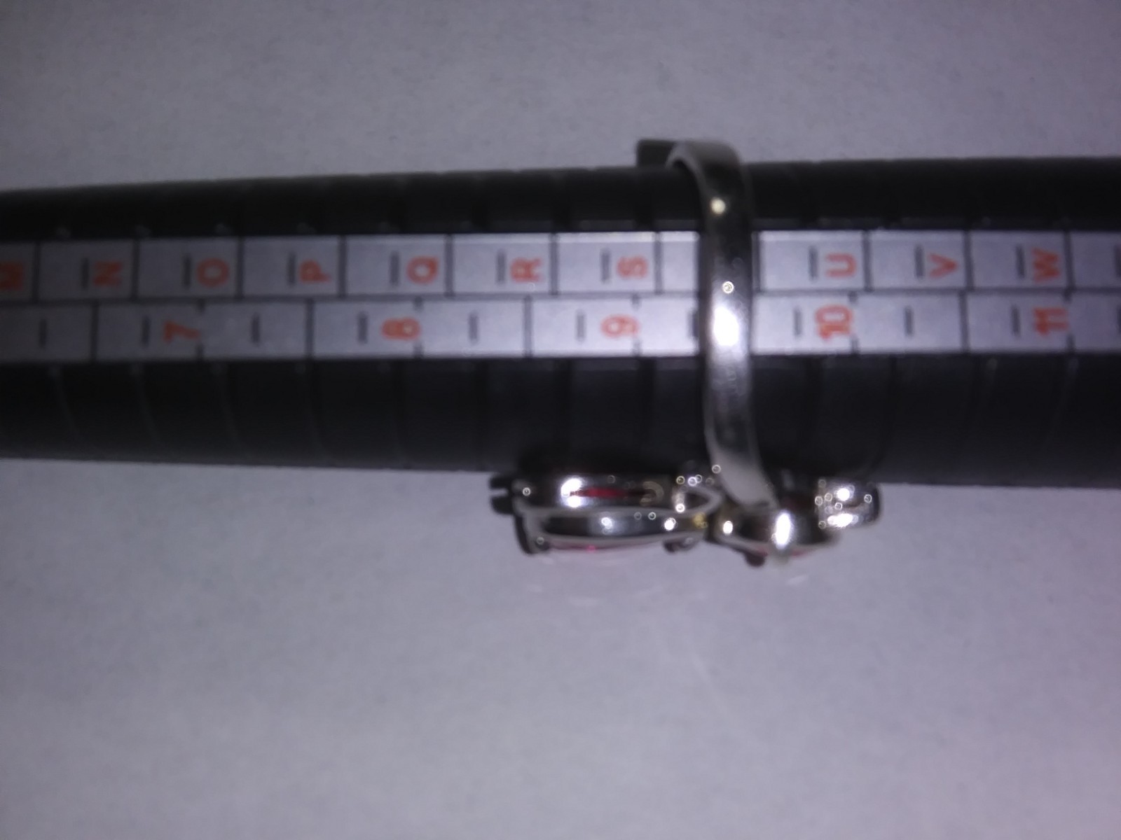 Sterling Silver Lab Created Ruby Cat Ring Size 9 … - image 2