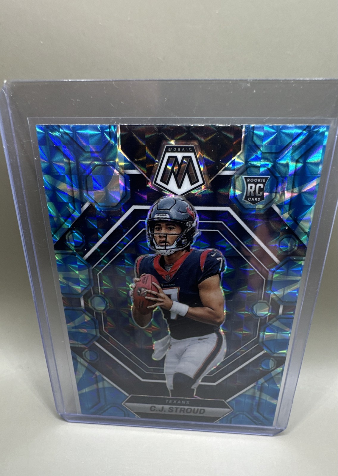2023 Panini Mosaic - Rookies C.J. Stroud #292 Reactive Blue Mosaic Prizm (RC)