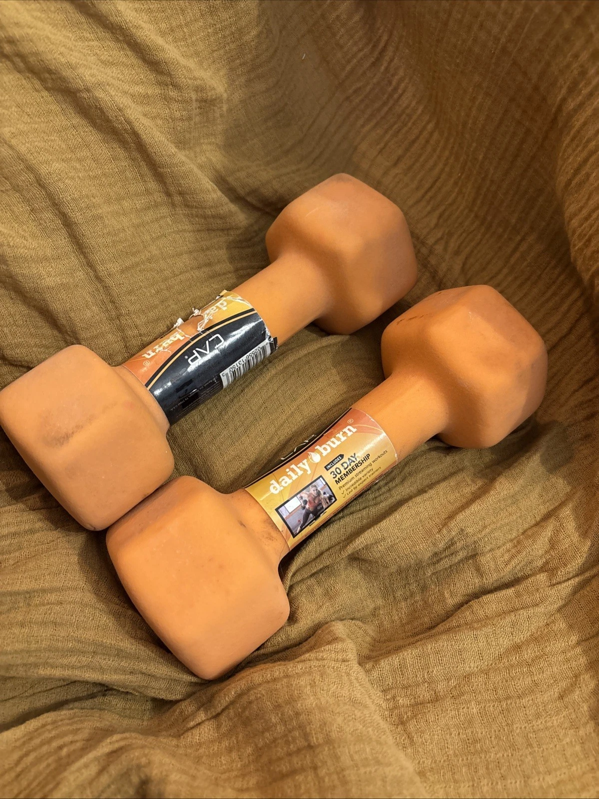 CAP 8lbs Neoprene Hex Coated Dumbbells SDN5008 New Orange 3.6 Kg Workout Muscle