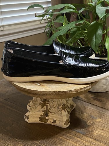 Cole Haan Pinch Penny Loafer Women's Sz 8 Black Patent Slip On Casual Shoe *READ - Picture 12 of 16