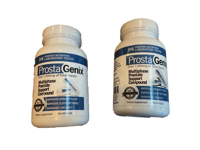 ProstaGenix  Prostate Supplement 2 Bottles  90 Capsules  each ~ Exp 8/22/2028
