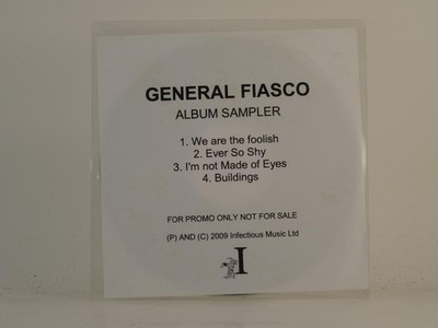 GENERAL FIASCO WE ARE THE FOOLISH (H1) 4 Track Promo CD Single including White S