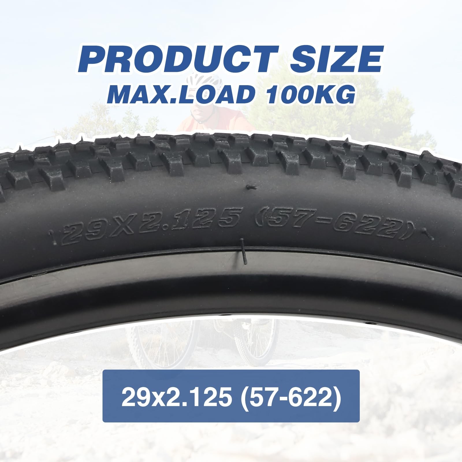 29"x2.125" inch Mountain Bike Tires 29 inch Bike tire 2 Pack 29 inch Mountain...
