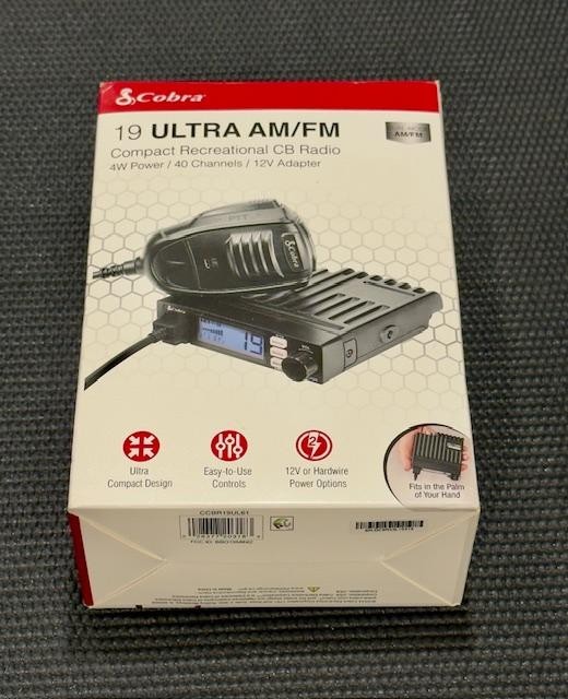 Cobra 19 Ultra AM/FM Compact Recreational CB Radio 4W 40 Channels*New. Available Now for $49.00