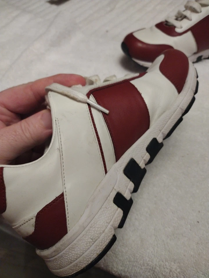 古驰红色和白色经典设计系带女式 36.5 码 — 第 3/4 张图片