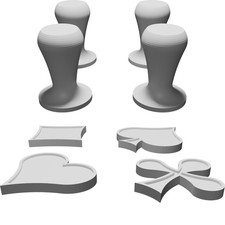 Set Timbri Decorativi per Sabot Carte da Gioco Terracotta Argilla Stampaggio