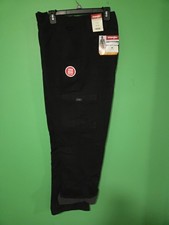 Wrangler Mens Fleece Lined Relaxed Fit Cargo Black Cotton Pants Size 38x30 NWT