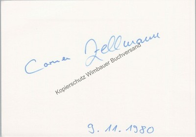 Original Autogramm Carmen Zellmann /// Autograph signiert signed signee Zellmann