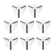 8PCS Metal Corner Protector 1.5 x 1.5 x 1.5 Inch Silver