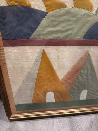 Vintage Egyptian Tapestry 46x17 Hand Made Appliqué Wall Hanging Tapestry - Picture 10 of 24