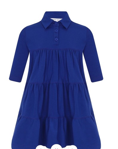 Little Parni Girls Teared Royal Blue Dress Size 4