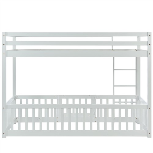 Kinderbett Etagenbett Weiß Hochbett Spielbett Massiv Kiefer Stockbett 90x200 cm - Bild 14 von 20