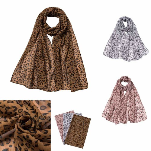 Mujeres Informal de animales del leopardo impresión bufanda chal estola Bufandas Suaves Cuello | eBay