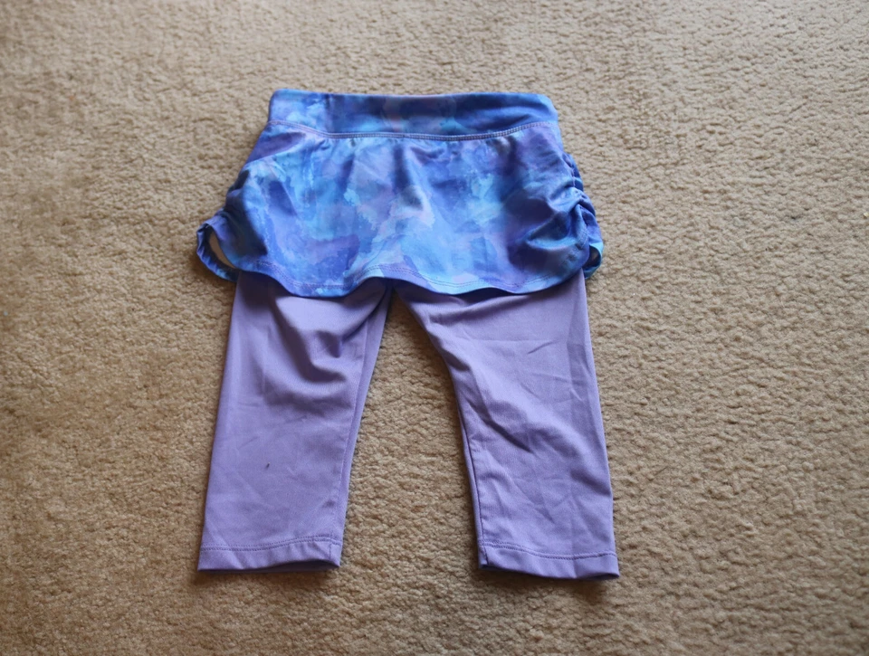 CG by Champion Niñas Azul Marino y Púrpura Falda Atlética Superposición Pantalones de Pista Talla S 6-6X Foto 2 de 4