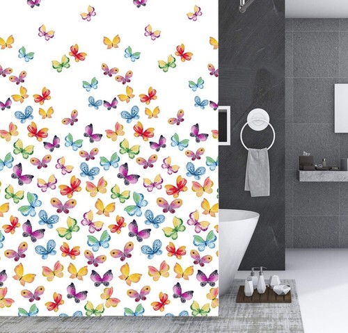 1PC NEW BATHROOM BATH FABRIC SHOWER CURTAIN 70" X 72" WITH HOOKS READY TO HANG - Picture 3 of 25