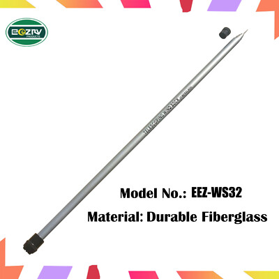EEZ RV PRODUCTS-32FT Fiberglass Telescoping Wind Sock Pole with wind Streamer