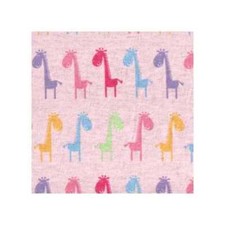 04719 Rainbow Giraffe Pink - Flannel Quarter Yard