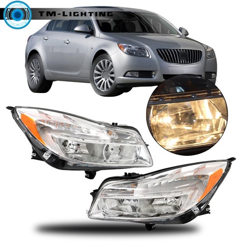 Headlights Headlamps Left&Right Side For 2011 2012 2013 Buick Regal Halogen