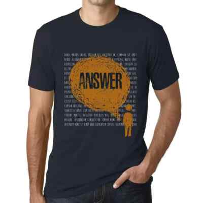 Herren Grafik T-Shirt Gedanken Antwort   Thoughts Answer   Öko-Verantwortlich