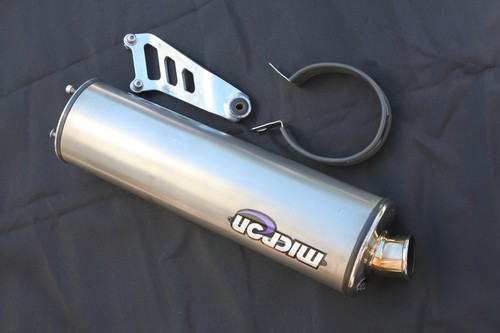 MICRON SUZUKI GSXR600 GSX-R600K1 TITANIUM RACE EXHAUST CAN & HARRIS ALLY HANGER - Picture 2 of 3