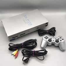 Sony PlayStation2 SCPH-39000 Silver Console PS2 controller Used Tested
