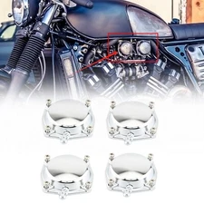 Carburetor Carb Diaphragm Top Cap Cover For YAMAHA V-max1200 1994-2007 Chrome 4x