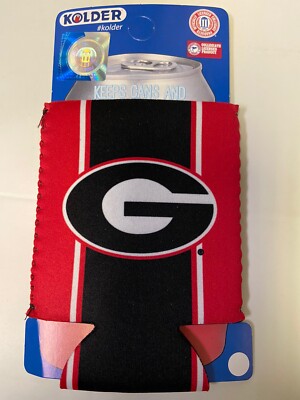 Georgia Bulldogs NCAA Kolder Collapsible Stripe Koozie Comes In Set Of 4