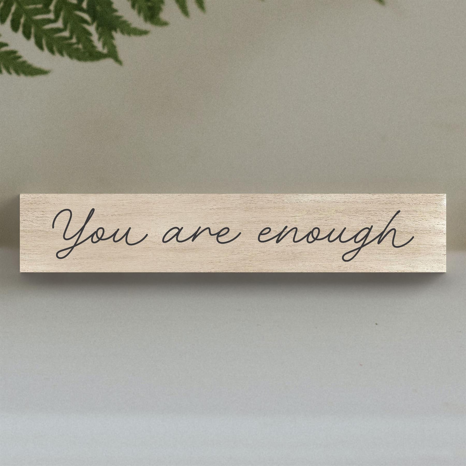 You Are Enough Humorous Typography Wooden Memento Block