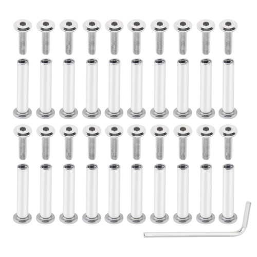 20 Pack 304 Stainless Steel M4x16mm Screw Rivets Barrel Nuts and Bolts Binding - 第 1/9 張圖片
