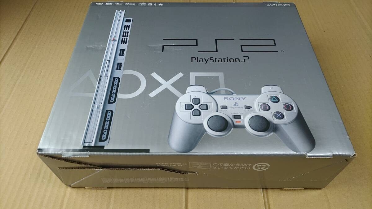PlayStation 2 Satin Silver SCPH-77000 SS ps2 sony game PlayStation 2 Satin Silver SCPH-77000 SS ps2 sony game