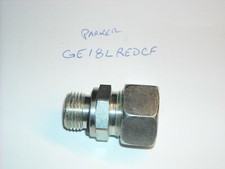 GE18LREDCF, Parker BSPP, EO Series Fitting, Steel, New