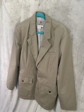 The Territory Ahead Mens Blazer 42 L Sport Coat Jacket Khaki Cotton Safari