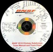 Burlington Northern Santa Fe Choteau Subdivision Team Manual - PDF Pages on DVD