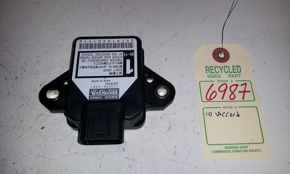 2010 Honda Accord YAW Rate G Sensor OEM 39960-TA0-A01 #6987 - Image 3 of 4