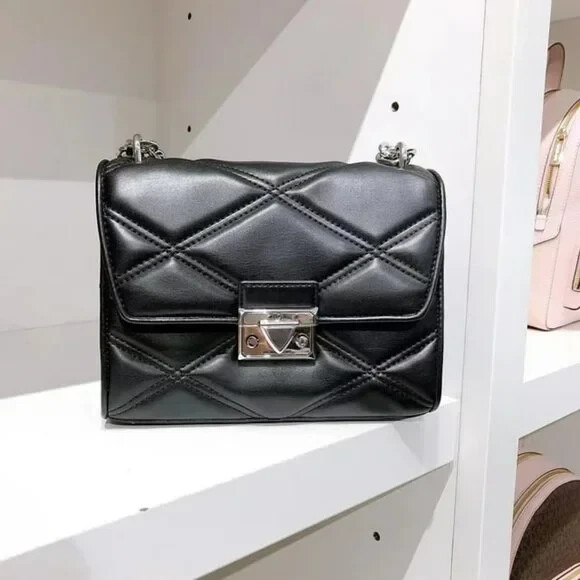 MICHAEL KORS SERENA Medium CHAIN SHOULDER CROSSBODY QUILTED  display picture 3