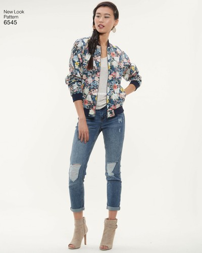NEW LOOK 6545 MISSES' FLIGHT JACKET Sewing pattern Sizes 6 - 18 - Picture 3 of 5