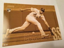 2018 Topps Stadium Club Jumbo 5x7 Breyvic Valera Cardinals RC 120 Gold 01/10