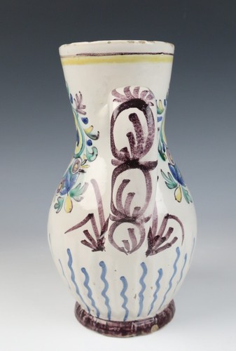 Antique 1802 Masonic Blacksmith Faience Pear Jug Habaner Haban Slovakia Hungary - Picture 7 of 22