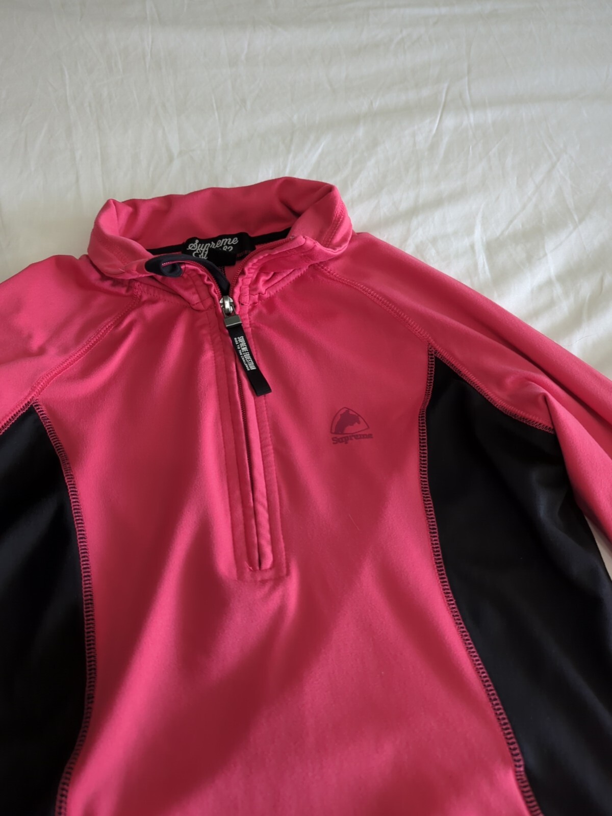Horze supreme Equestrian Pullover Small Women Pink ¼ Zip Poly Front pocket S7