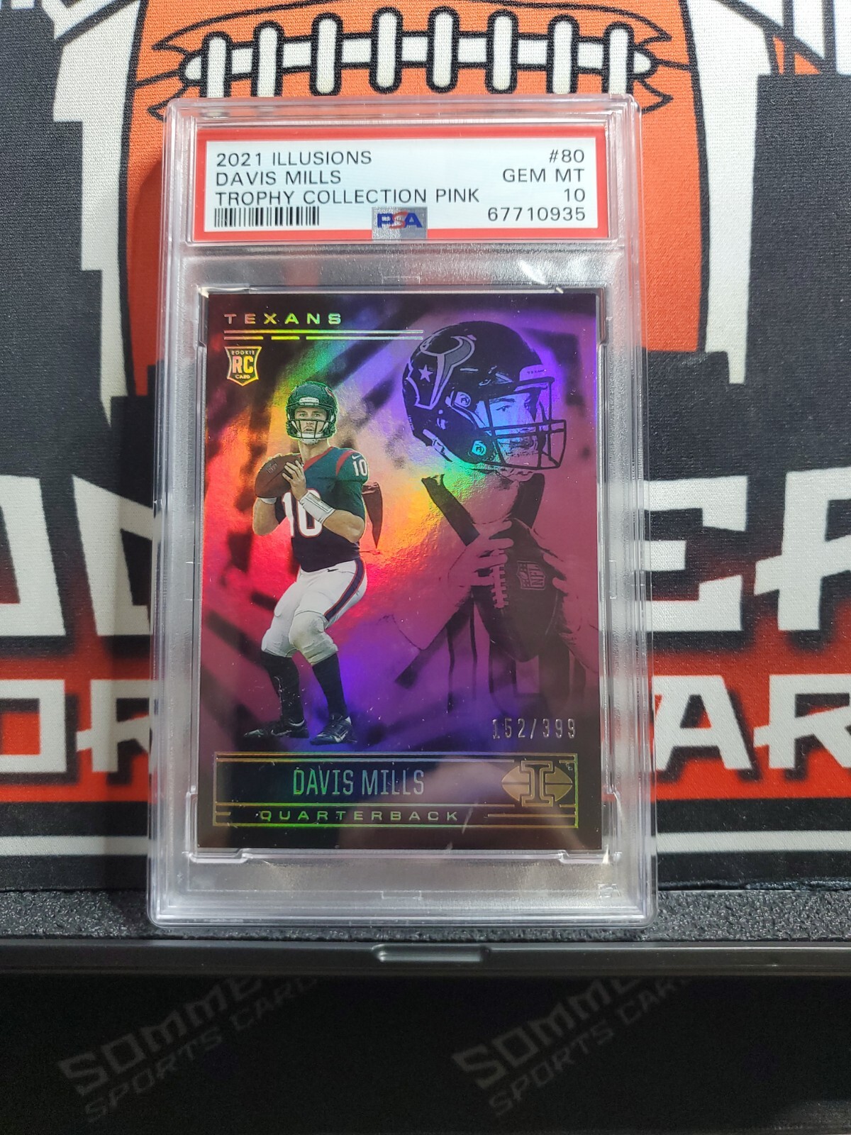 Davis Mills Panini Illusions #80 Trophy Collection Pink